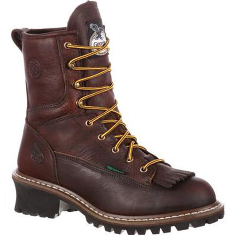 Georgia Boot Logger 8 Inch Waterproof Work Boots with Steel Toe from Columbia Safety